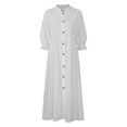 thumbnail image 4 of Vestido maxi suelto de algodón de verano para mujer, vestido largo vintage de gran tamaño Eccomum Blanco/3X-grande, 4 of 7