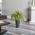 thumbnail image 2 of Nearly Natural 33" Spider Artificial Plant in Cylinder Planter, Green, 2 of 3