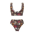 thumbnail image 5 of Daiia Forest Wild Mushroom Women's Bikini Set Two Piece Swimsuit High Waisted Bikini Adjustable Straps Bikini Perfect for Beach, Pool, and Summer Vacation-X-Large, 5 of 9