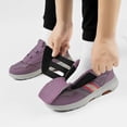 thumbnail image 5 of Lusa Wide Toe Box Shoes for Men Women Convenient Hook and Loop Low Top Walking Shoe for Seniors Non- Loose Sneakers Bunions, Plantar Fasciitis, Hammertoes, Swollen Footwear Light Purple 42, 5 of 8