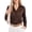Coffee, variant on MOYIKO Button Down Shirts for Women Long Sleeve Stain Silk Collared Work Office Basic Business Dress Shirts Blouses Tops