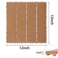 thumbnail image 4 of Interlocking Deck Tiles, 12 inch (Pack of 44), Patio Flooring Outdoor Waterproof for Garden Poolside Front/Back Yard, 4 of 8