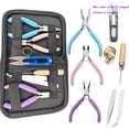 thumbnail image 7 of 8-Piece Jewelry Making Tool Kit, Pliers, Scissors, Cutter & Tweezers Set, Professional Beading Tools for DIY Crafting, Repair & Wire Wrapping, with Portable Storage Case, 7 of 7
