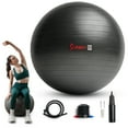 thumbnail image 3 of Sunny Health & Fitness Premium Yoga Ball Large 75CM Anti-Burst Exercise Ball for Workouts, Pregnancy, Physical Therapy, Stability Ball Chair Fitness, Extra Thick Yoga Ball with Pump - SF-EB02-L, 3 of 11