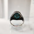 thumbnail image 7 of Blue Copper Turquoise Mans Ring, Natural Copper Turquoise Ring, Silver Jewelry, 925 Silver Ring, Birthday Gift, Heavy Mens Ring, Arabic Design, Ottoman Style Ring, Christmas, Turkey Mens Signet Ring, 7 of 7