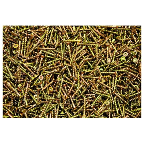 (1000) Torx T20 Star Flat Head 8 x 1-1/4 Yellow Zinc Type 17 Outdoor Wood Screw