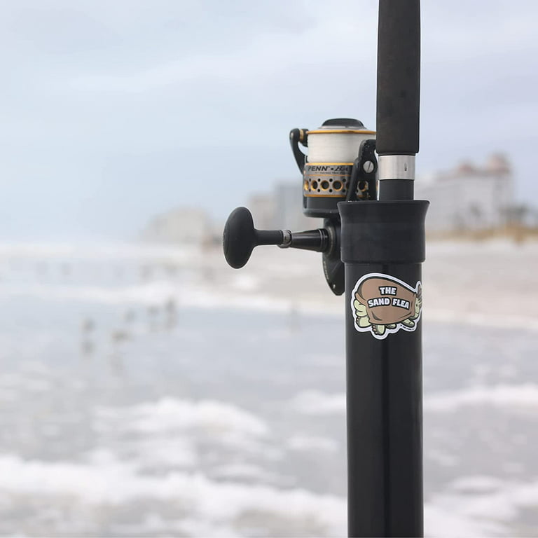 Sand Flea Surf Fishing Rod Holder Beach Sand Spike. 2, 3 or 4 Foot Lengths.  Made from Impact and UV Resistant PVC. 100% USA Made. (Black, 4) 