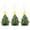 Green, variant on Mr. Christmas 5 in. Set of 3 Nostalgic Ceramic Tree Ornament- Red with White Bulbs