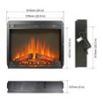 thumbnail image 5 of 44" Electric Fireplace with Mantel, Freestanding 23" Fireplace Heater with Remote Control, Farmhouse TV Stand with Adjustable Led Flame and Timer, 1400W, 5 of 8