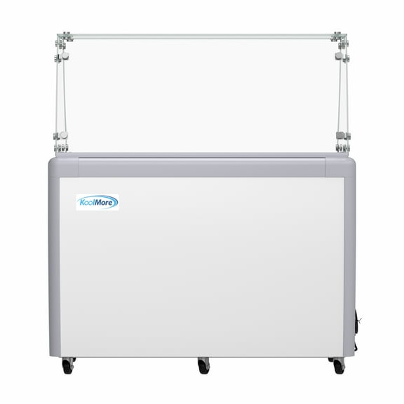 50 in. Gelato Dipping Cabinet Display Freezer with Sliding Glass Door and Sneeze Guard 13 cu. ft. KM-GDC-49SD-FG
