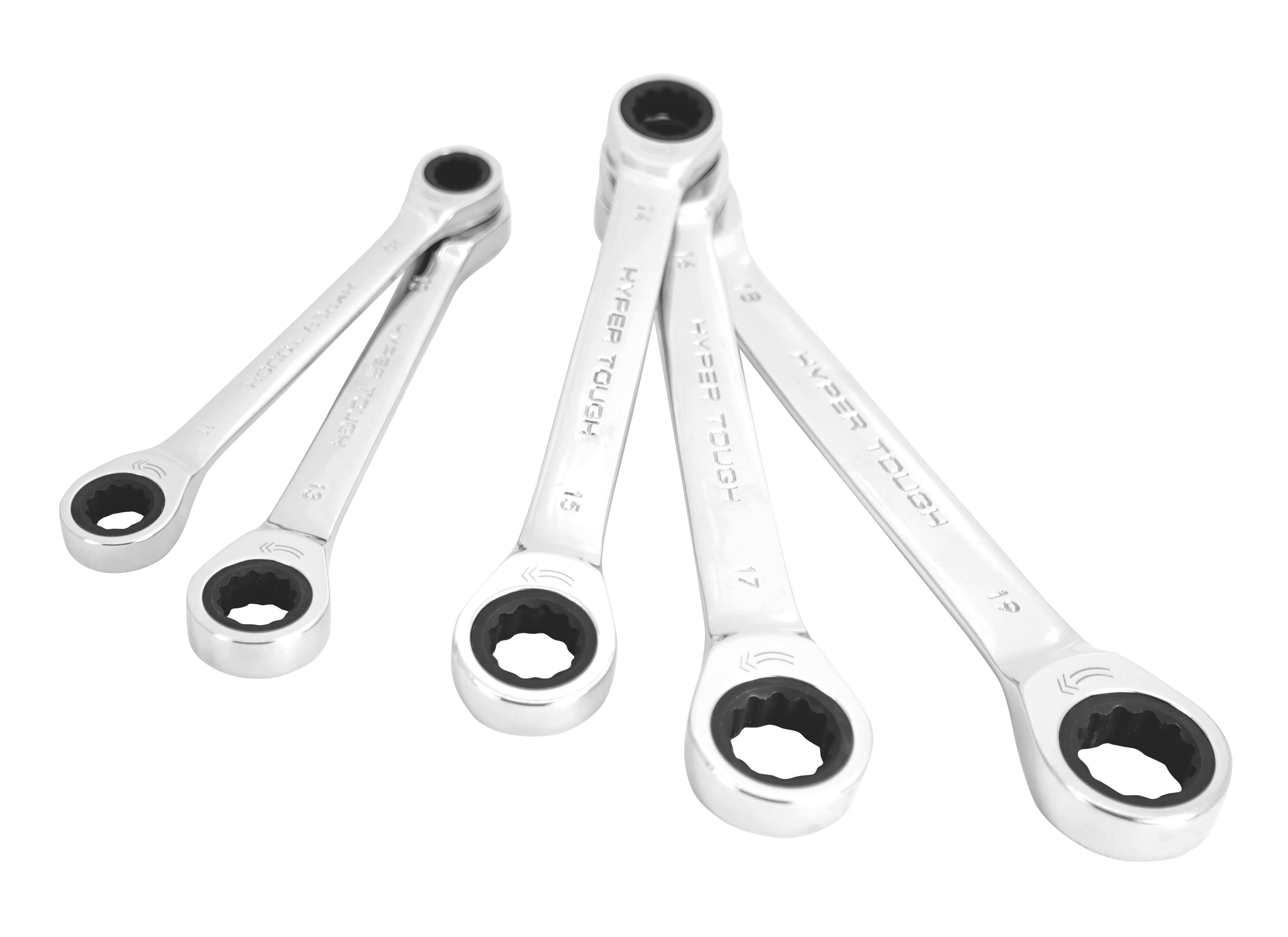 Hyper Tough 5-Piece Metric Double End Ratchet Wrench Tool Set, Hand Tools