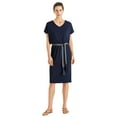 thumbnail image 1 of HANRO Robe de Mode Yoga pour Femmes, Bleu Marine Profond, Large, 1 of 3