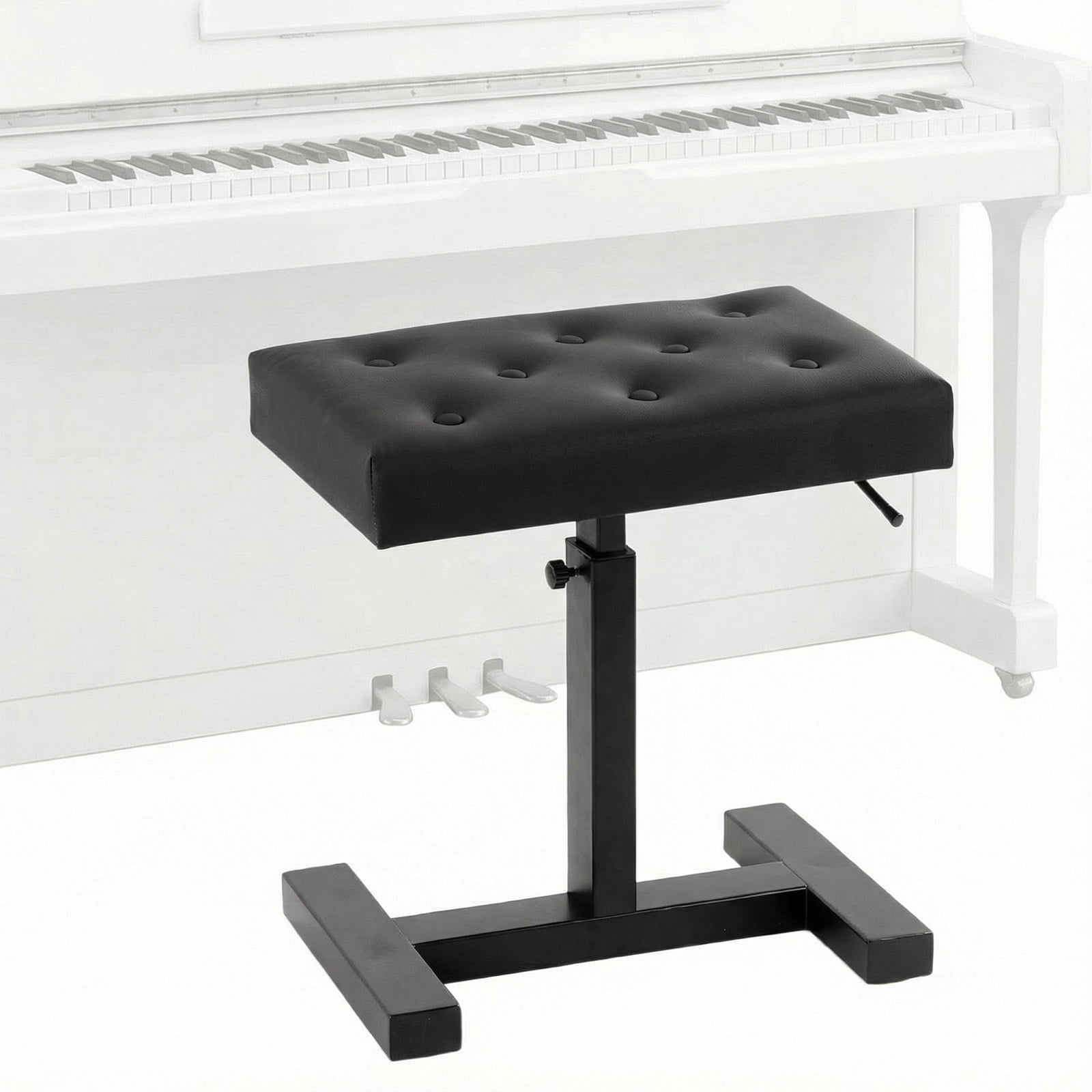 Btidfty Hydraulic Lifting Piano Bench Height Adjustable Keyboard Bench Seat Stool(black)