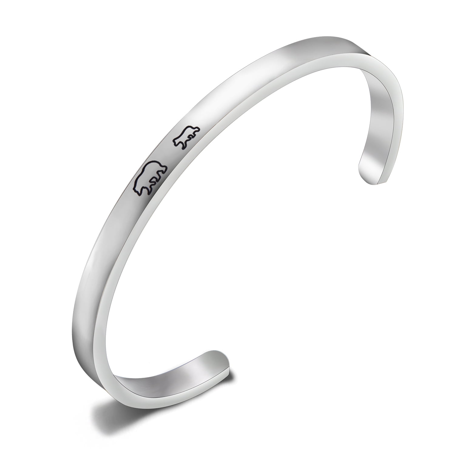 Mama Bear Bracelet Mama and Baby Cuff 