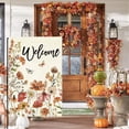 thumbnail image 5 of Summer Welcome Floral House Flag Spring Summer Florals Leaves Double Sided Large Yard Flag Heavy Duty Seasonal Flowers Butterfly Outdoor Outside Patio Decoration 12.5 x 18Inch, 5 of 6