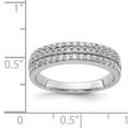 thumbnail image 3 of 14k White Gold 3-row Diamond Band RM5632, 3 of 4