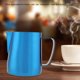 thumbnail image 3 of Taza de café de acero inoxidable de 350 ml, hermosa jarra para espumar leche para Latte Art azul, 3 of 8
