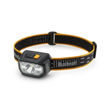 Bushnell TRKR 650 Lumen Multi-Color Headlamp with Power+ Technology  Rechargeable Battery Pack and 3 AAA Batteries Included