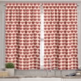 thumbnail image 2 of Ambesonne Valentine Valance & Curtain, Vibrant Red Hearts, 55"x30", Ivory Dark Coral, 2 of 6