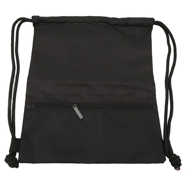 Mochila Negra, Mochila Impermeable, Mochila Con Cordón, La Cremallera de la Cremallera de la Cremallera Plegable Para Gimnasios para Mujeres
