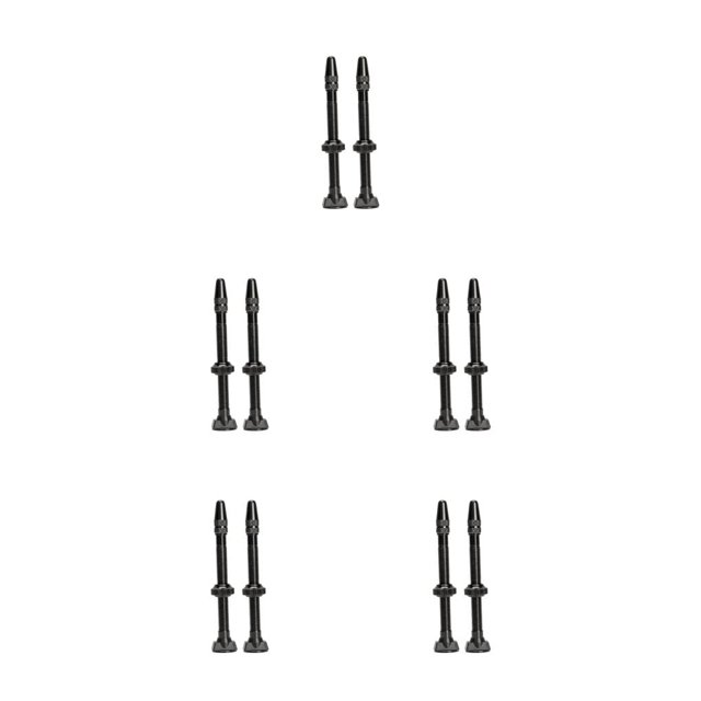 Eigraketly Paquete de 2 válvulas de neumático sin cámara de 60mm vástago montaña aleación de aluminio válvulas de neumático accesorio de reparación Type2 NO2 Eigraketly CBP441809