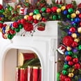 thumbnail image 3 of RAZ Imports 4' Red, Green, Gold, and Blue Nutcracker Large Ball Ornament Shatterproof Christmas Garland, 3 of 5