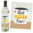 thumbnail image 2 of Big Dot of Happiness Happy Boss's Day - Best Boss Ever Decorations for Women and Men - Wine Bottle Label Stickers - Set of 4, 2 of 8