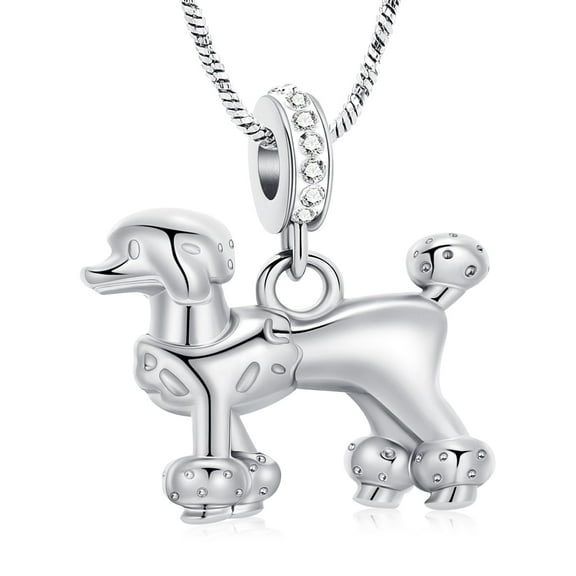 Crystal Poodle Urn Necklace for Ashes Dog Urn Pendant for Women Dog Jewelry Gifts for Ashes Dog Loves Cremation Jewelry for Ashes Memorial Urn Pendant