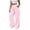 Pink, variant on Sweatpants for Women Wide Leg Side Split Snap Trousers Casual Trendy Drawstring Athletic Workout Pants