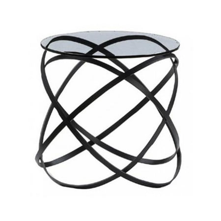 - Infinity Side Table in Black Lacquer Finish