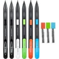 thumbnail image 1 of 6 Pack Mechanical Pencils with Erasers 1.8mm, 3 Tubes of Lead Refills, Bulk Mechanical Pencils for School Supplies, Teacher Supplies, Drawing Pencils, Sketching Pencils, 1 of 6