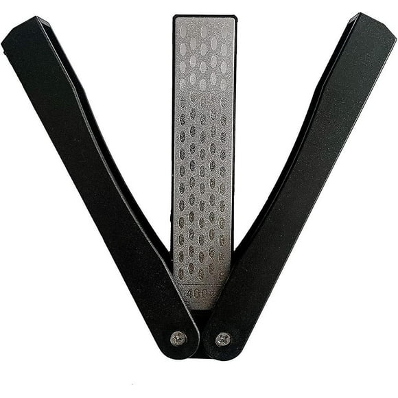 Diamond Sharpener, Double Sided Knife Sharpener, Diamond Sharpening Stone, 400/600 Grit Folding Pocket Size