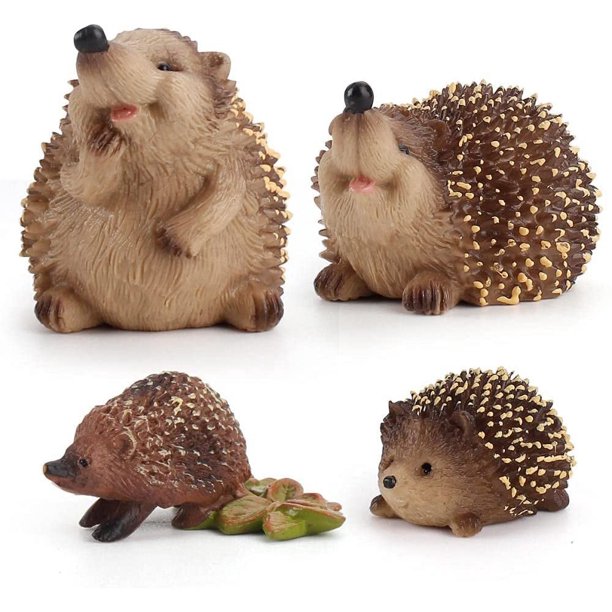 RV RVizo – Jardín Animal Adornos al aire libre Decoración Estatua Micro Paisaje Estatua Familia Miniatura Muñeca Adorno Accesorios para el hogar Casa Jardín IntRVior o extRVior Decoración 4 PCS