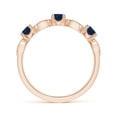 thumbnail image 2 of ANGARA Natural Blue Sapphire & Diamond Ring in 14K Rose Gold for Women (Size-3.5mm) | September Birthstone, Birthday, Anniversary, Jewelry Gift for Women | Natural Blue Sapphire Ring, 2 of 9