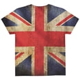 thumbnail image 2 of British Flag Union Jack Grunge Distressed All Over Youth T Shirt Multi YLG, 2 of 2