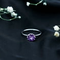 thumbnail image 5 of Rosec Jewels Solitaire Amethyst Engagement Ring 1 Carat - February Birthstone Ring for Women (7 mm, AAA Quality Certified), 14K White Gold, US 13.00, 5 of 9