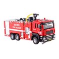 thumbnail image 2 of Almencla 1/32 Fire Truck Vehicle Pull Back Fire Truck Portable Travel Toy Friction Powered Vehicle with Lights Sounds Adults Boy Girls, 2 of 8