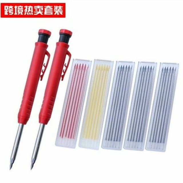 12 Pcs Recharges de Crayons 2,8 mm Crayons de Remplacement École Profonde Trou Profond Trou Mécanique Stylo de Construction Mécanique Plomb Menuiserie Marquage Dessin Type 8