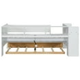 thumbnail image 3 of BARONAGE Multi-Functional Twin Daybed with Drawers and Trundle, Headboard Storage and Tables, USB Charging Station, White, 3 of 8
