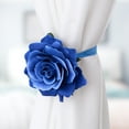 thumbnail image 3 of BrowQuartz ABS Curtain Tieback Solid Color Cute Stylish Flower Shape Decorative Replacement Household Living Room Buckle Fastener Blue, 3 of 6