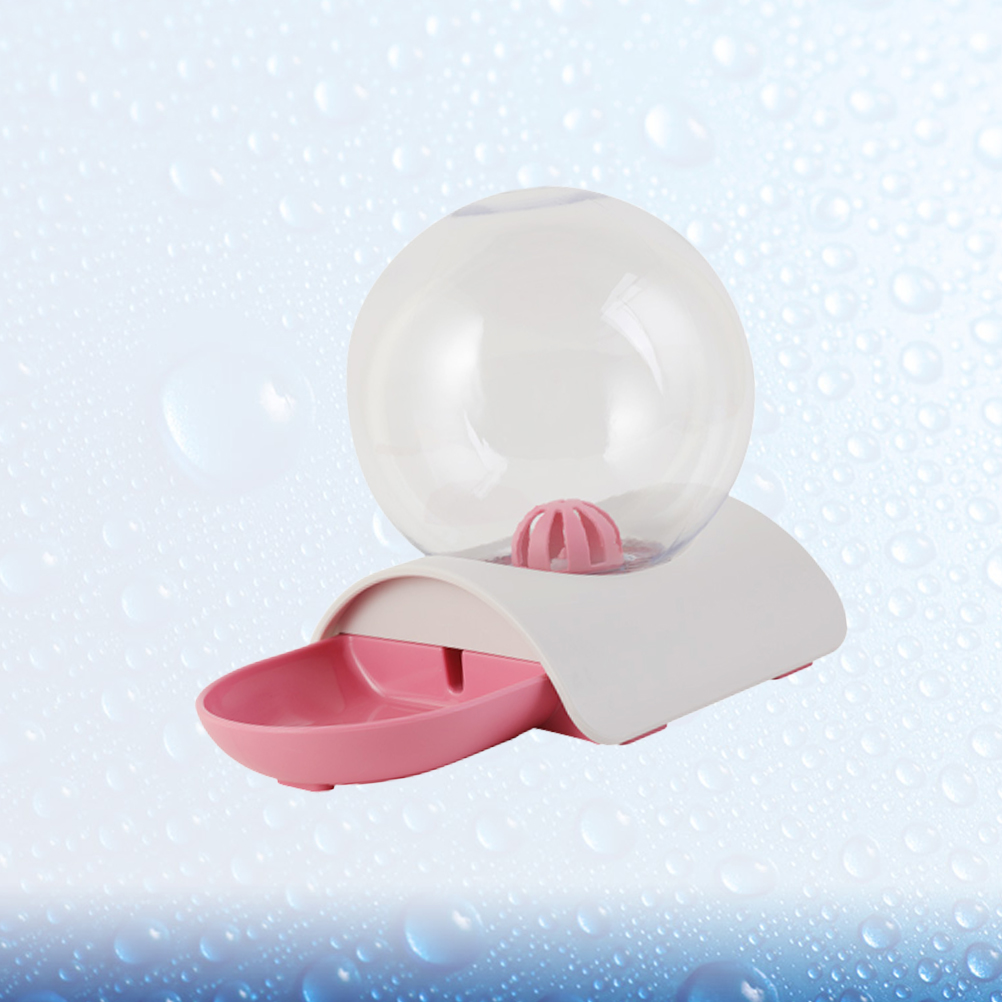 PBPBOX Durable Pink Automatic Water Dispenser for Pets Smooth Surface Water Bowl