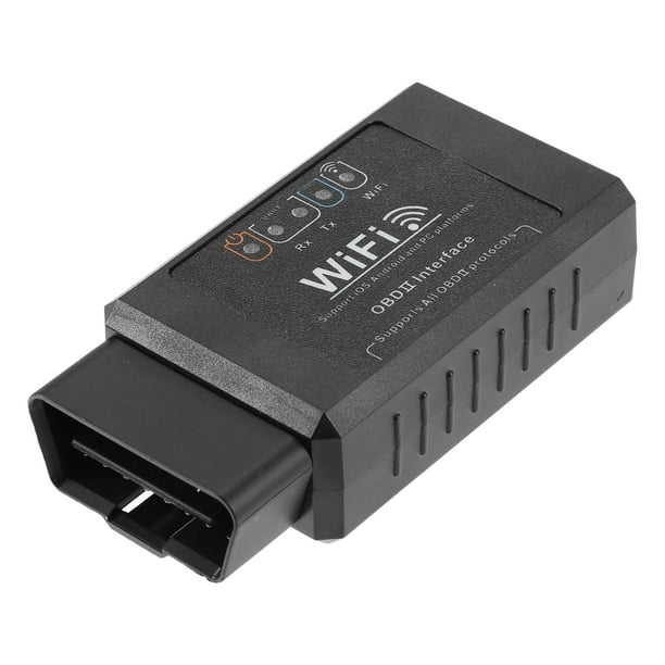 Escáner OBD2 Lector de código de motor V1.5 Universal para automóvil Lector de código WIFI para herramienta de diagnóstico automotriz Borrar comprobar la luz del motor Negro