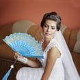 thumbnail image 5 of Unique Bargains Elegant Butterfly With Tassel Folding Fan 1PC Sky Blue, 5 of 5
