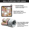 thumbnail image 7 of Pomeranian Dog and Flower Floral Kitchen Oven Mitt and Pot Holder Sets 2 Pcs for Baking, Cooking and Grilling, Heat Resistant Up To 392 °F, 7 of 7