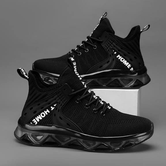 Plus Size High-Top Woven Sneakers