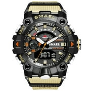 KXAITO Men's Wristwatches Sports Military Watch for Men Adult 8040 Beige