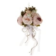 thumbnail image 2 of Ramo de novia de boda con flores de peonía para decoración de iglesias y hogares. Rosa vintage, 2 of 9