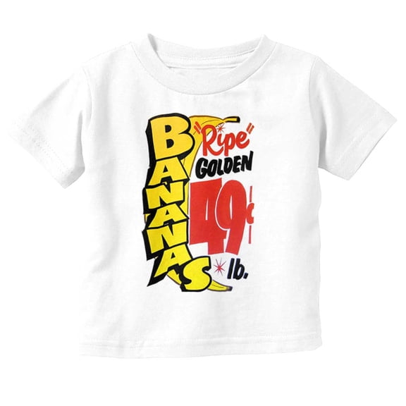 Vintage Bananas Supermarket Poster Toddler Boy Girl T Shirt Infant Toddler Brisco Brands 6M