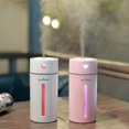 thumbnail image 1 of Diamond Cup Ultrasonic Humidifier Air Purifier with LED Lights 250ML Mini USB Nebulizer Car Aroma Diffuser Mist Maker, 1 of 5