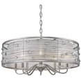 thumbnail image 1 of Beaumont Lane 8 Light Sterling Mist Shade Chandelier in Silver, 1 of 7